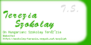 terezia szokolay business card